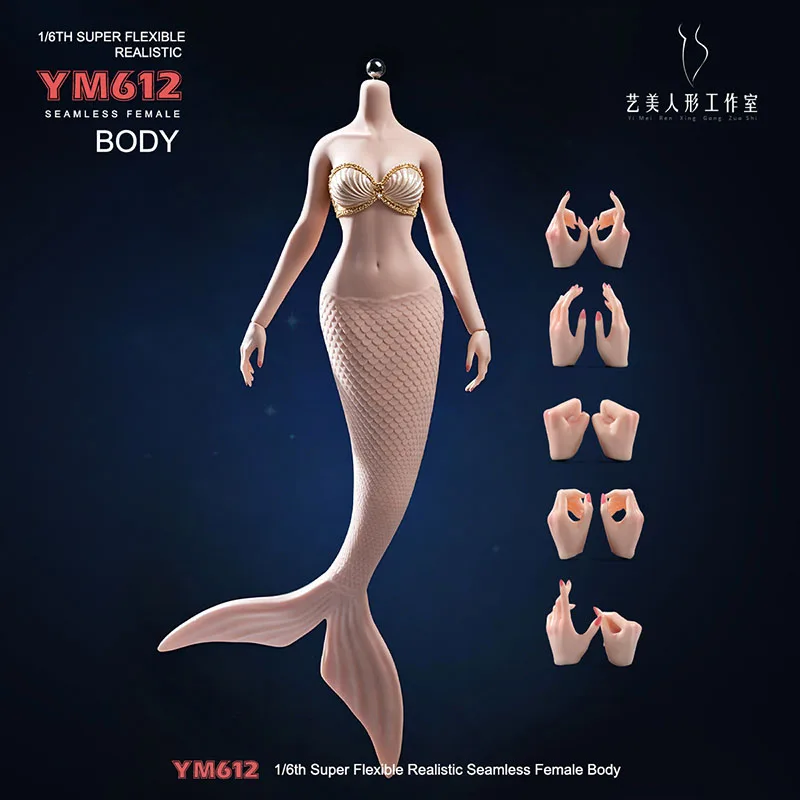 YM612 1/6 Scale Action Figure Female Super Flexible Medium Breast Body Model Realistic Seamless Mermaid Body 12 Inch Collection
YM612 1/6 Scale Action Figure Female Super Flexible Medium Breast Body Model Realistic Seamless Mermaid Body 12 Inch Collection