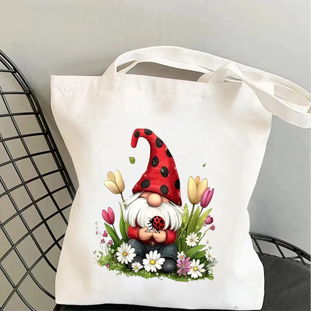 Spring Floral Gnome Canvas Tote Bag Cartoon Print Handbag For Garden Lovers Daily Casual Use All Occasions
Spring Floral Gnome Canvas Tote Bag Cartoon Print Handbag For Garden Lovers Daily Casual Use All Occasions