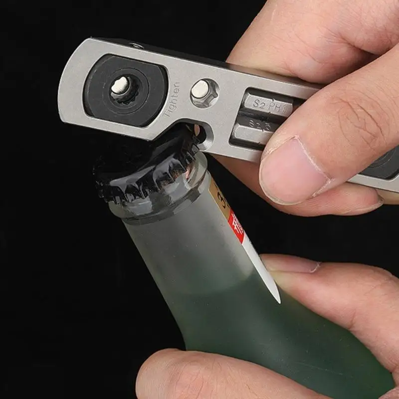 Portable Titaniums Alloys Crowbars Bottles Opener Window Breaker Pocket Ratchets Wrench Outdoor Defense Tool Easy Use
Portable Titaniums Alloys Crowbars Bottles Opener Window Breaker Pocket Ratchets Wrench Outdoor Defense Tool Easy Use
