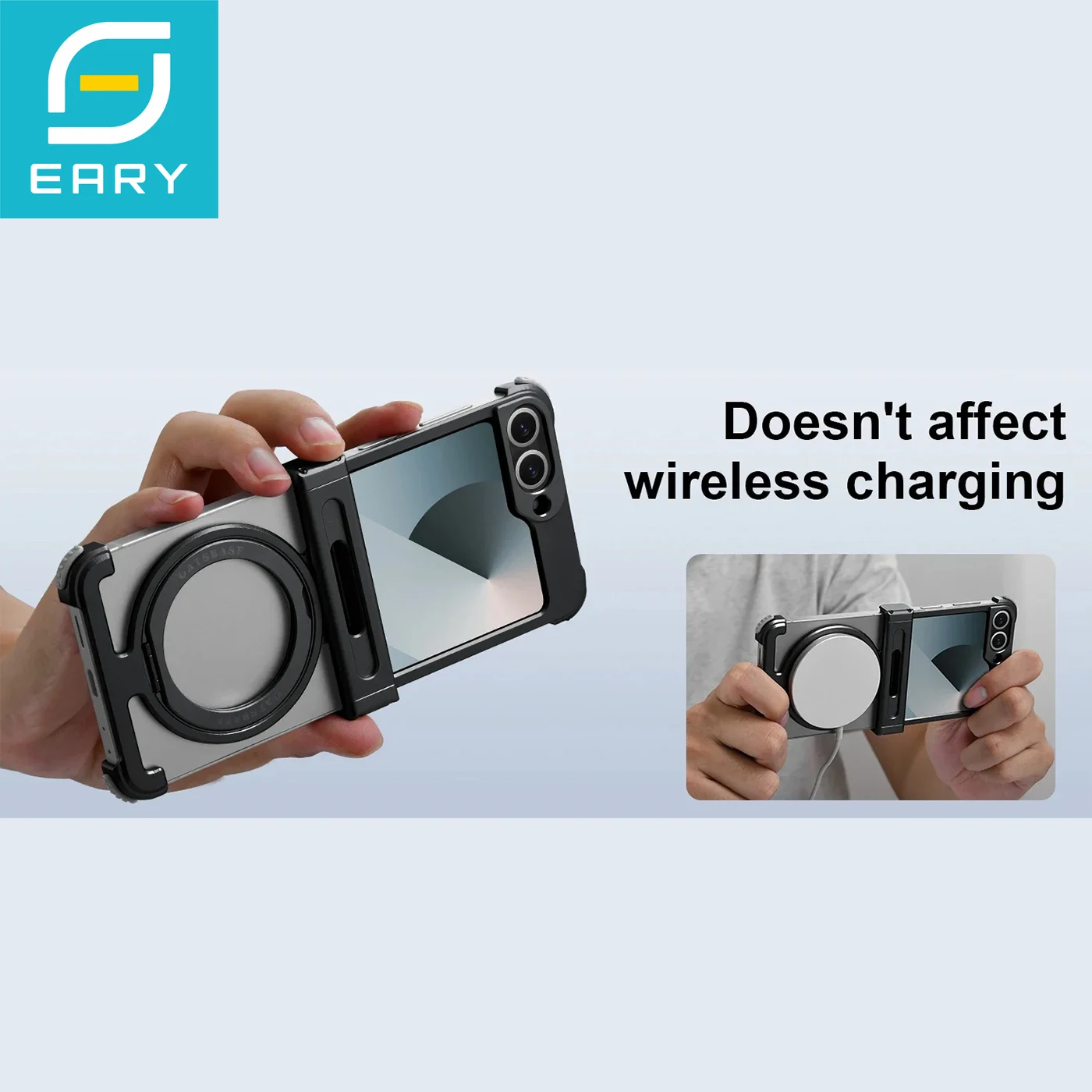 Eary Frameless Case for Samsung Galaxy Z Flip 7 with Magsafe 360°Rotation Magnetic Stand Metal Shockproof Protective Phone Cover
Eary Frameless Case for Samsung Galaxy Z Flip 7 with Magsafe 360°Rotation Magnetic Stand Metal Shockproof Protective Phone Cover