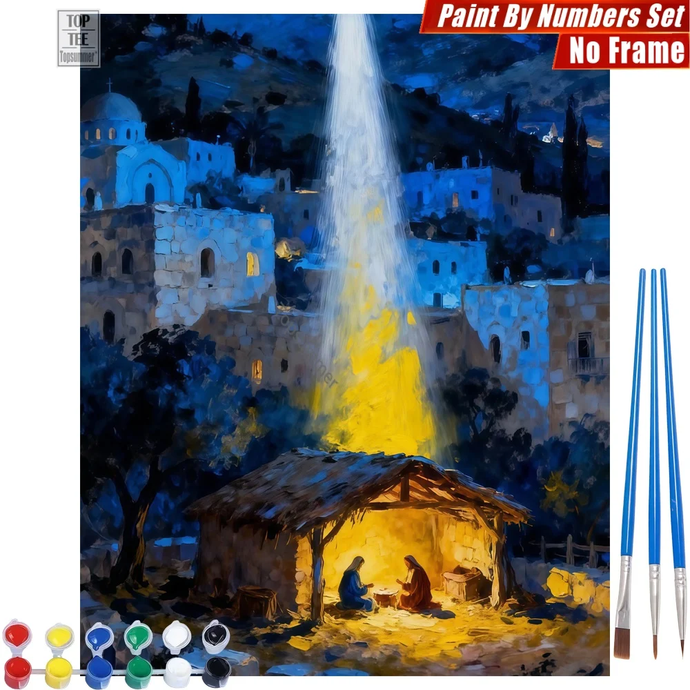 Nativity Night Scene Digital Oil Paints Kit - Mary Joseph Manger Canvas Wall Art Thanksgiving Day Gift For Grandma
Nativity Night Scene Digital Oil Paints Kit - Mary Joseph Manger Canvas Wall Art Thanksgiving Day Gift For Grandma