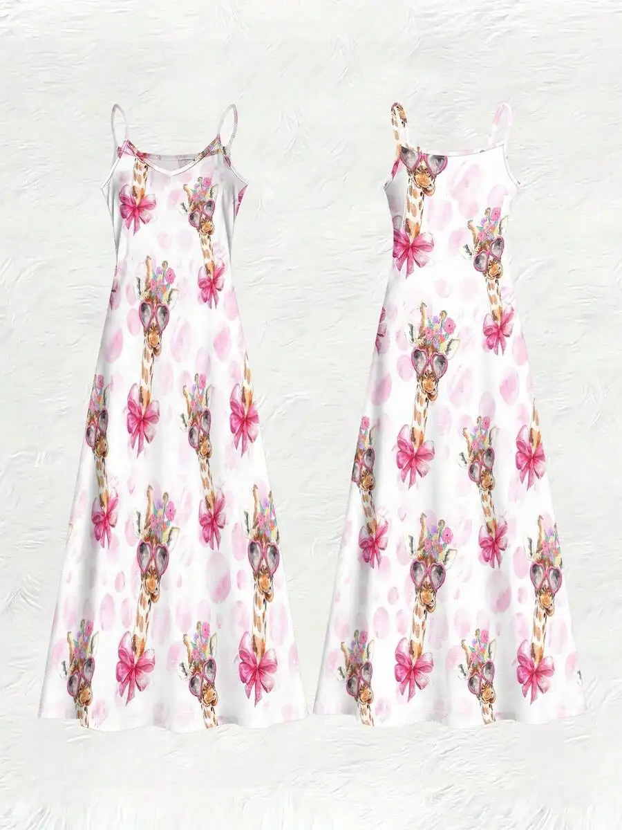 Womens Sleeveless Slip Dress With Giraffe Print Pattern Casual Summer Spring Autumn Dress
Womens Sleeveless Slip Dress With Giraffe Print Pattern Casual Summer Spring Autumn Dress