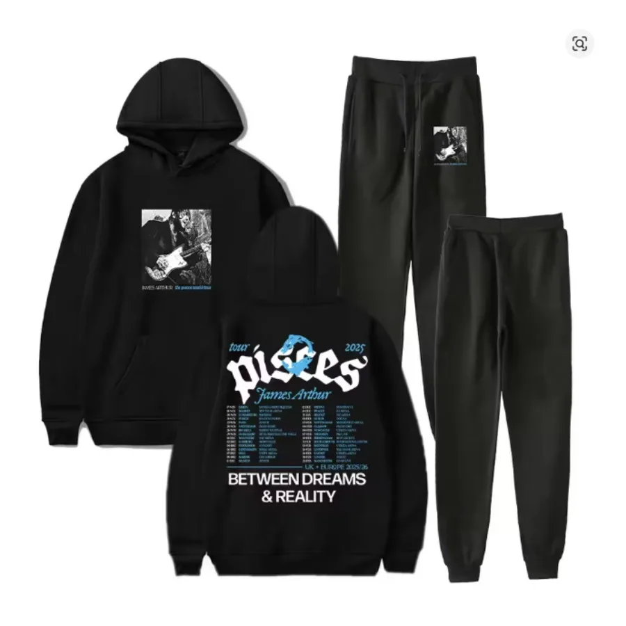 James Arthur The Pisces World Tour 2026 Men's Casual Sportswear Two-Piece Set Long Sleeve Hoodie Sweatshirt and Pants Sport Suit
James Arthur The Pisces World Tour 2026 Men's Casual Sportswear Two-Piece Set Long Sleeve Hoodie Sweatshirt and Pants Sport Suit