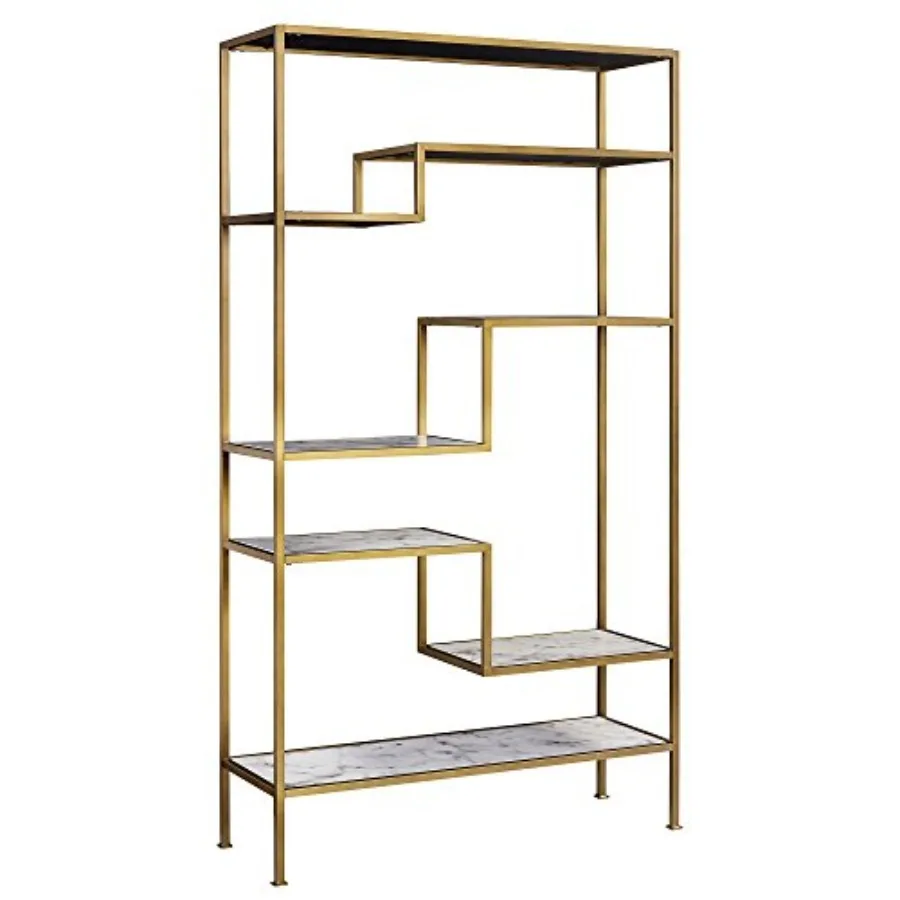 Marmo Modern Marble-Look 5-Tier Display Shelf, Marble/Brass
Marmo Modern Marble-Look 5-Tier Display Shelf, Marble/Brass