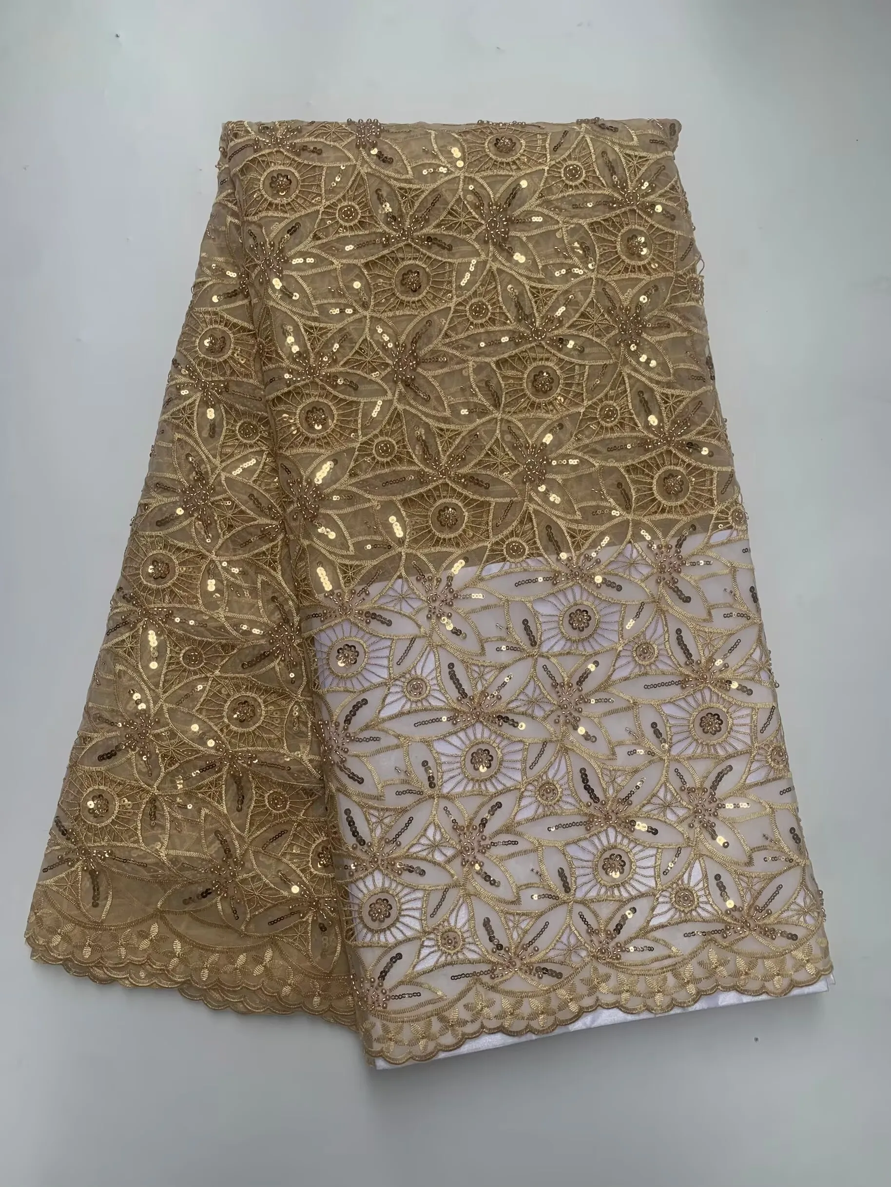 2025 African Organza French Tulle Net Gown Costumes for Women, 3D Sequins, Lace Fabric, Gold Mesh, Nigeria, New Design 5 Yards
2025 African Organza French Tulle Net Gown Costumes for Women, 3D Sequins, Lace Fabric, Gold Mesh, Nigeria, New Design 5 Yards