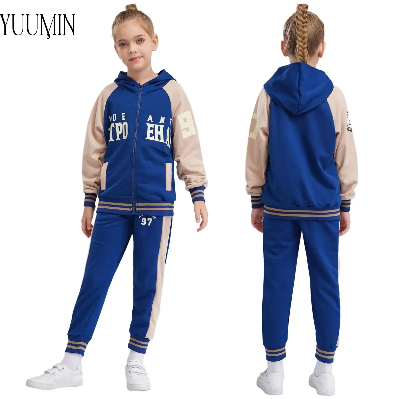New Unisex Boys Girls Two-Piece Sports Outfit Color Block Tracksuit Hooded Sweatshirt with Sweatpants for Outdoor Hiking Camping
New Unisex Boys Girls Two-Piece Sports Outfit Color Block Tracksuit Hooded Sweatshirt with Sweatpants for Outdoor Hiking Camping