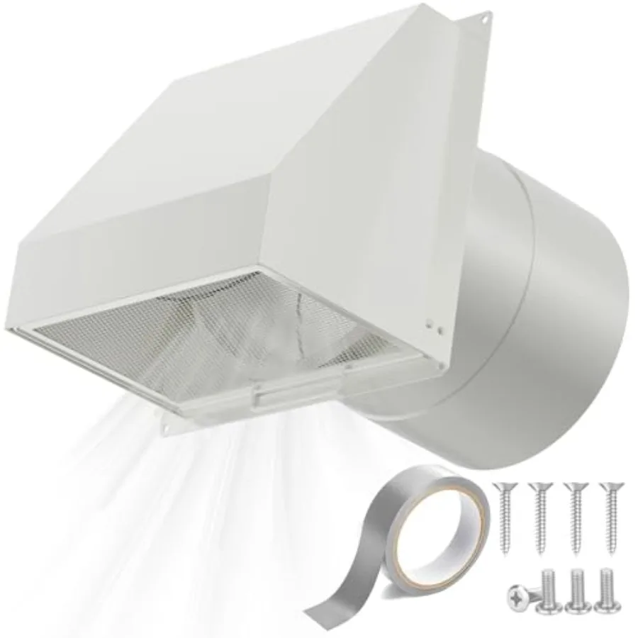 HG Power Hooded Wall Vent with Screen and Damper Exterior Vent Galvanized Steel Vent Covers for Wall Exhaust Fan Cover for Kitc
HG Power Hooded Wall Vent with Screen and Damper Exterior Vent Galvanized Steel Vent Covers for Wall Exhaust Fan Cover for Kitc