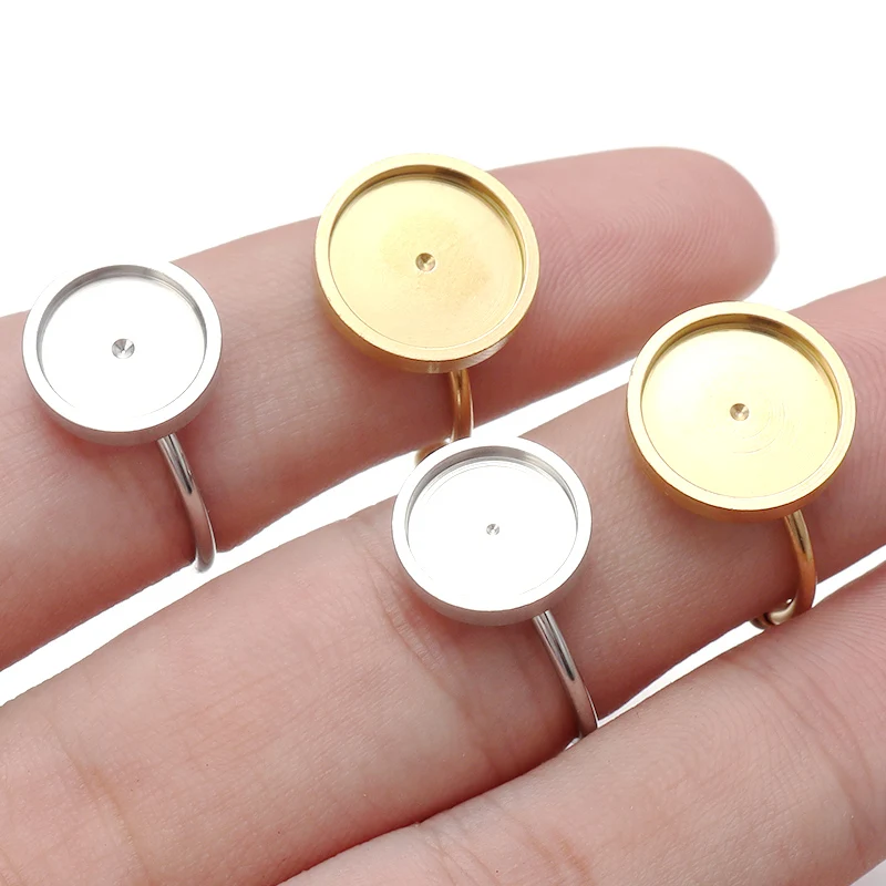 5pcs Stainless Steel Open Ring Settings Blank Base Bezel Cabochons Rings For Jewelry Making DIY Finger Ring Blank
5pcs Stainless Steel Open Ring Settings Blank Base Bezel Cabochons Rings For Jewelry Making DIY Finger Ring Blank