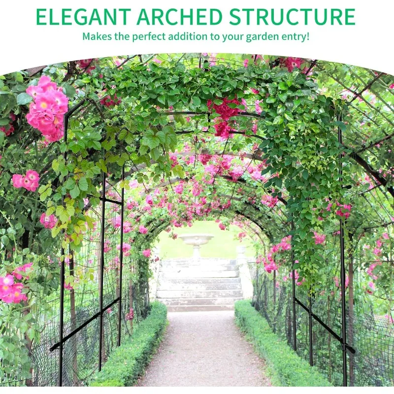 Tall Garden Arch Trellis For Climbing Plants, 87in Tall Metal Plant Support Trellis Archway For Climbing Vine Vegetable
Tall Garden Arch Trellis For Climbing Plants, 87in Tall Metal Plant Support Trellis Archway For Climbing Vine Vegetable
