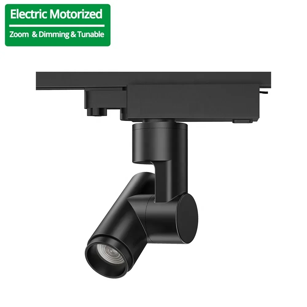 Motorized Remote Controlled Track Lighting Banquet Hall Dali DMX Dimming LED Track Light With Remote Motor Control factory outle