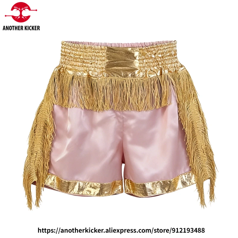 Solid Satin Kickboxing Shorts Glitter Tassel Design Muay Thai Boxing Trunks For Professional Match Daily Training Amateur Boxers
Solid Satin Kickboxing Shorts Glitter Tassel Design Muay Thai Boxing Trunks For Professional Match Daily Training Amateur Boxers