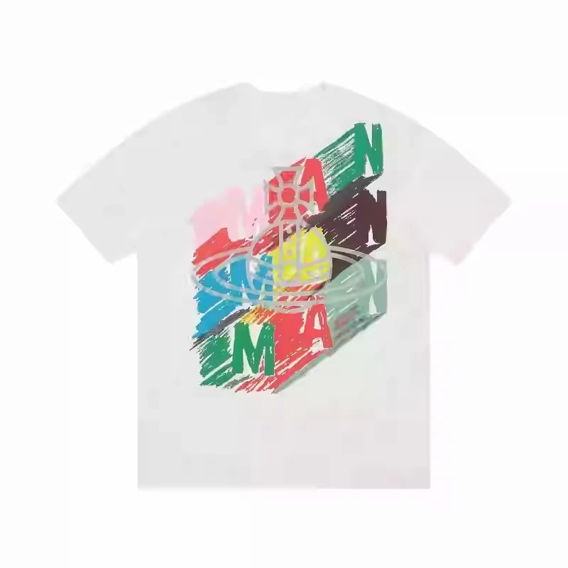 Summer New High-quality Trendy Pure Cotton Color Graffiti Printing Men's and Women's Matching T-shirt Short-sleeved Top
Summer New High-quality Trendy Pure Cotton Color Graffiti Printing Men's and Women's Matching T-shirt Short-sleeved Top