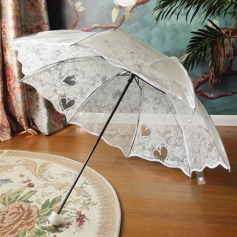 Semi-Transparent Automatic Umbrella Women's Lace Skirt White Goddess Internet Famous Forest System Creative Student Umbrella
Semi-Transparent Automatic Umbrella Women's Lace Skirt White Goddess Internet Famous Forest System Creative Student Umbrella