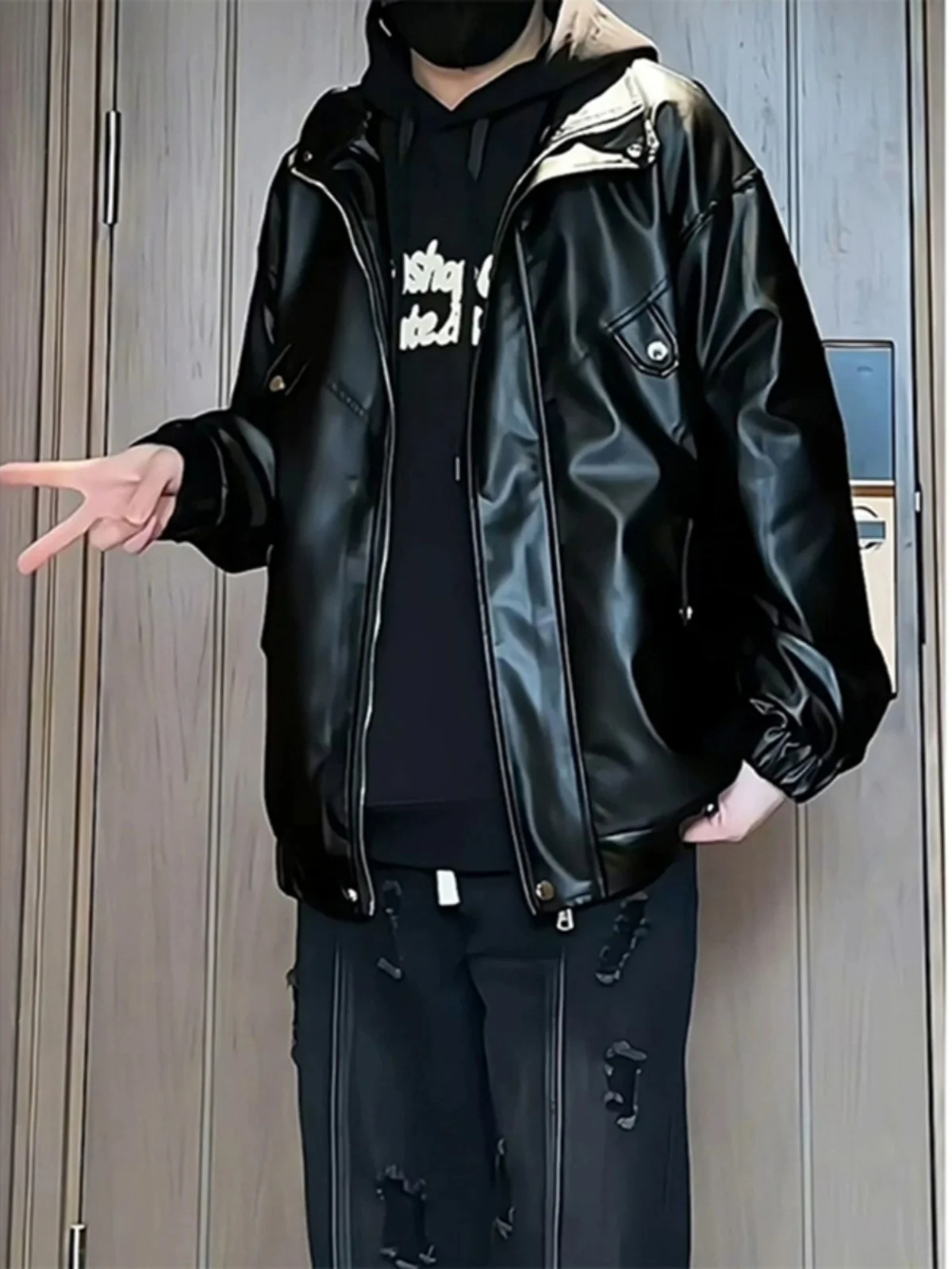 Bla Samurai Leather Jaet Men's Trendy High-End Feeling Cool Street American Workwear Jaet Autumn Winter Sle Guangzhou...
Bla Samurai Leather Jaet Men's Trendy High-End Feeling Cool Street American Workwear Jaet Autumn Winter Sle Guangzhou...