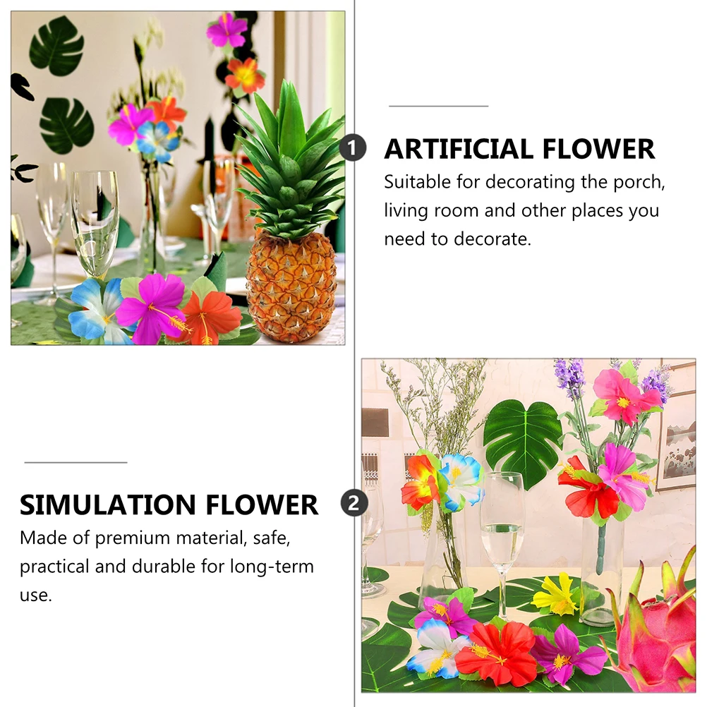 72Pcs Simulation Hibisci Artificial Flower Decor Hawaii Party Supplies Fake Flower Craft Decoration Home Porch Ornament 
72Pcs Simulation Hibisci Artificial Flower Decor Hawaii Party Supplies Fake Flower Craft Decoration Home Porch Ornament