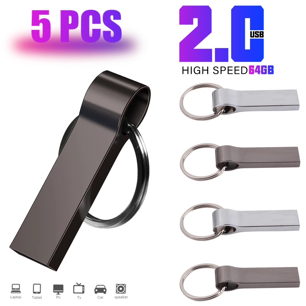 5 PCS LOT Pendrive 64GB Flash Memory Stick 32GB Pen Drive 16GB U Disk 8GB Metal USB Flash Drive Thumbdrive Key Ring Memory Stick
5 PCS LOT Pendrive 64GB Flash Memory Stick 32GB Pen Drive 16GB U Disk 8GB Metal USB Flash Drive Thumbdrive Key Ring Memory Stick