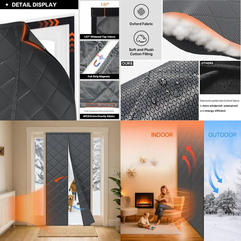 Изолированная дверная занавеска 74 x 80 с магнитной застежкой, устойчивое к атмосферным воздействиям и теплое хлопковое одеяло на зиму
Изолированная дверная занавеска 74 x 80 с магнитной застежкой, устойчивое к атмосферным воздействиям и теплое хлопковое одеяло на зиму