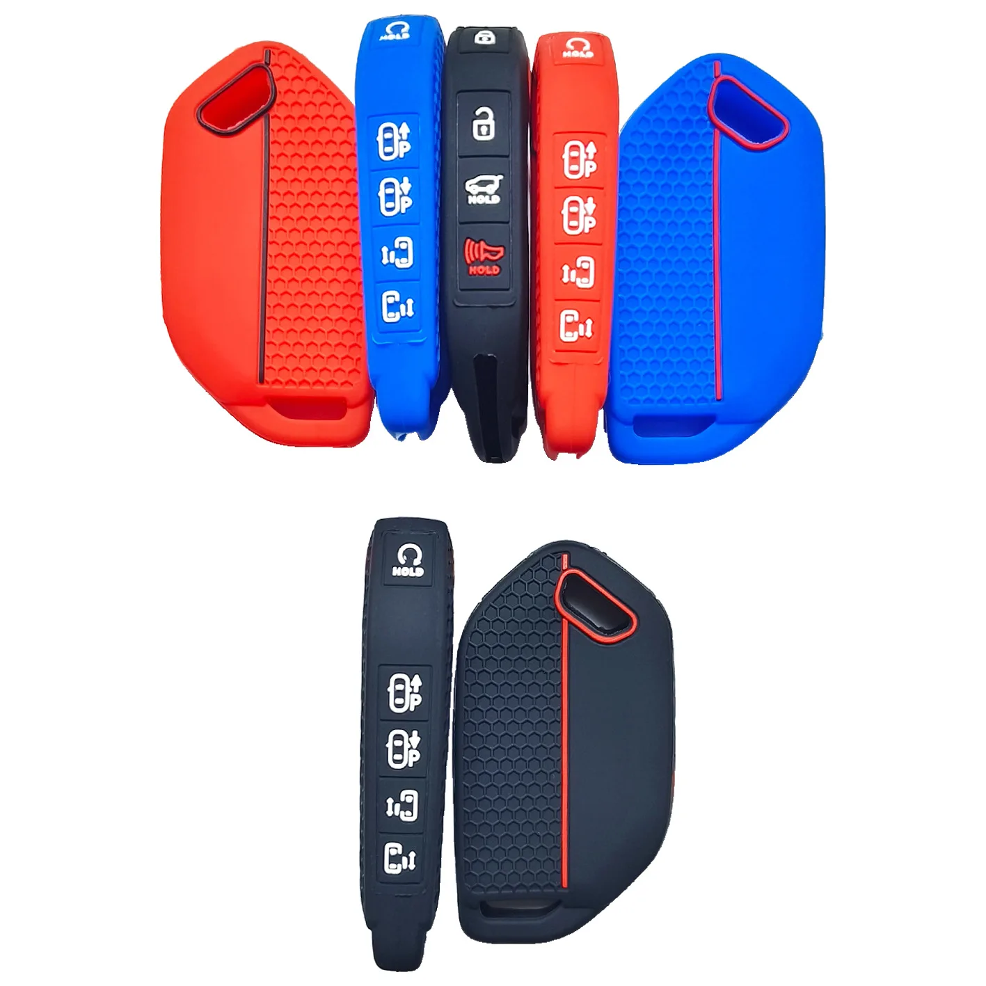 Suitable for Kia Intelligent Running ACE EV9GT-Line remote control 9-button honeycomb pattern silicone car key set
Suitable for Kia Intelligent Running ACE EV9GT-Line remote control 9-button honeycomb pattern silicone car key set