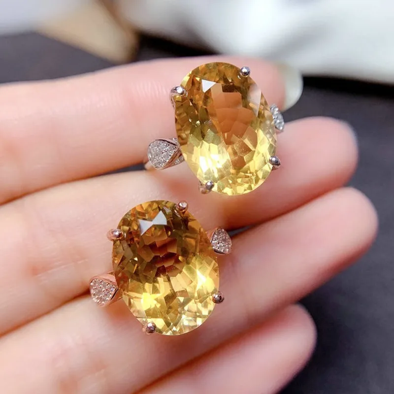 3 Carats Oval Yellow Crystal Citrine Gemstones Diamonds Rings Woman Elegant Fine Jewelry Chic Finger Bands Fashion Celebrity Hot
3 Carats Oval Yellow Crystal Citrine Gemstones Diamonds Rings Woman Elegant Fine Jewelry Chic Finger Bands Fashion Celebrity Hot