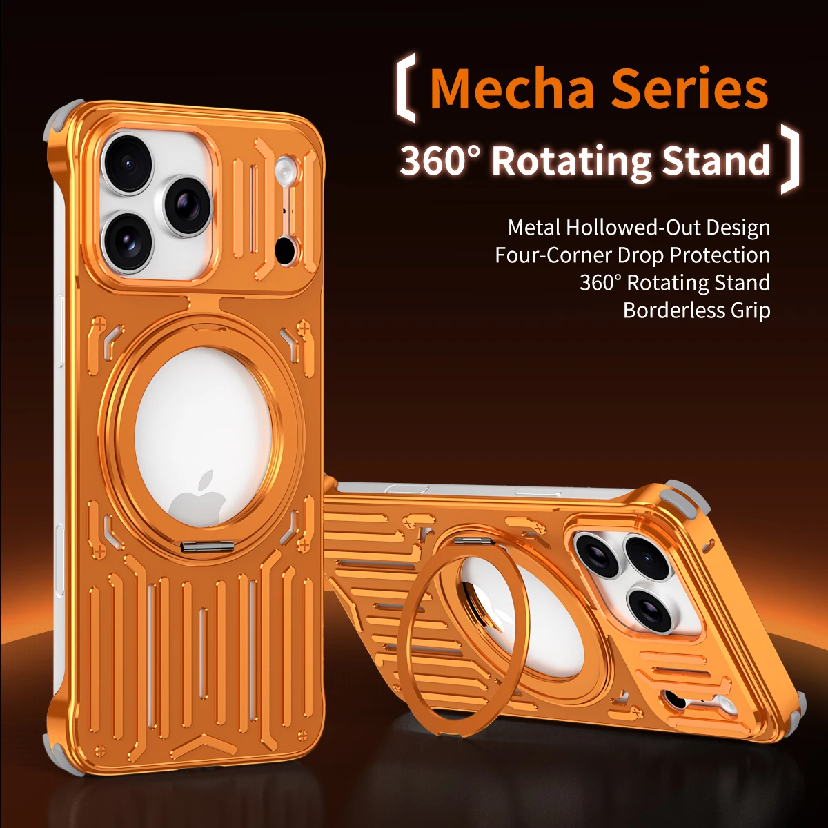 360° Rotating Bracket Magnetic Stand Metal Mesh Phone Case For iPhone 17 Pro Max 16 Pro 15 Heat dissipation Shockproof Cover
360° Rotating Bracket Magnetic Stand Metal Mesh Phone Case For iPhone 17 Pro Max 16 Pro 15 Heat dissipation Shockproof Cover