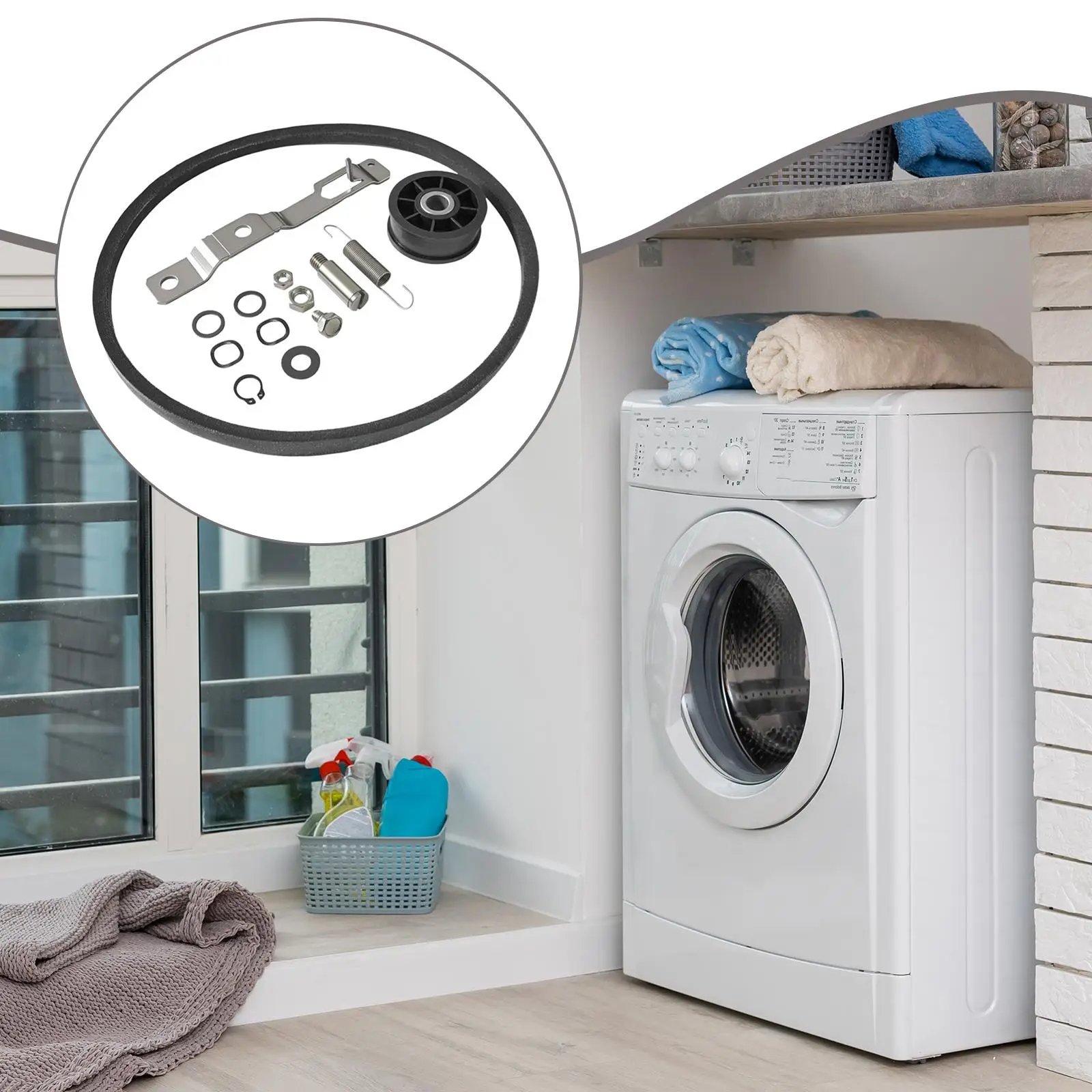 Washer Idler Lever and Belt Kit Washing Machine Pulley Belt Kit 202032 Replacement Easy Installation Spare Parts
Washer Idler Lever and Belt Kit Washing Machine Pulley Belt Kit 202032 Replacement Easy Installation Spare Parts