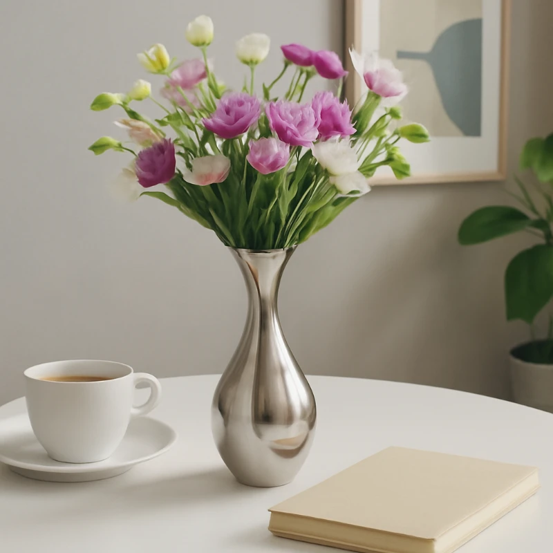 Zen Minimalist Stainless Steel Vase Mirror Polished Decorative Flower Arrangement Centerpiece for Dining Room Entryway
Zen Minimalist Stainless Steel Vase Mirror Polished Decorative Flower Arrangement Centerpiece for Dining Room Entryway