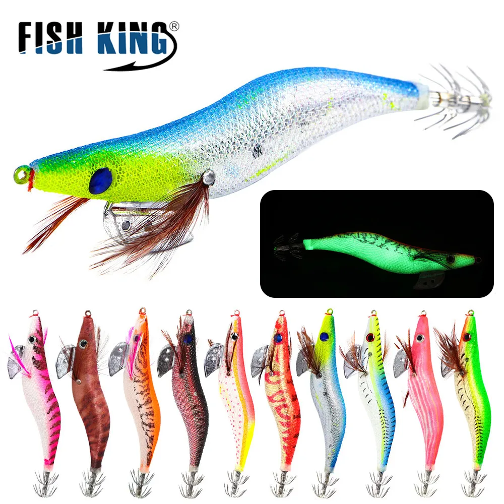 FISH KING 1 шт., размер 2 г, 2,5 г, 3 г, 3,5 г, искусственный крючок для кальмара, светящиеся джигги, приманка для рыбалки, приманка для креветки, приманка, пластиковая фосфоресцирующая рыба
FISH KING 1 шт., размер 2 г, 2,5 г, 3 г, 3,5 г, искусственный крючок для кальмара, светящиеся джигги, приманка для рыбалки, приманка для креветки, приманка, пластиковая фосфоресцирующая рыба