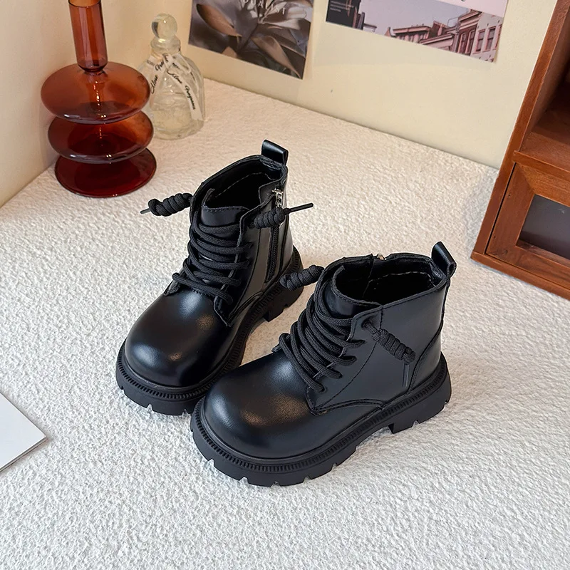 Autumn Winter Boys Girls Boots Children Soft-soled Snow Boot Kid Warm Work Boot Casual Shoe British Retro Short PU Leather Boots
Autumn Winter Boys Girls Boots Children Soft-soled Snow Boot Kid Warm Work Boot Casual Shoe British Retro Short PU Leather Boots