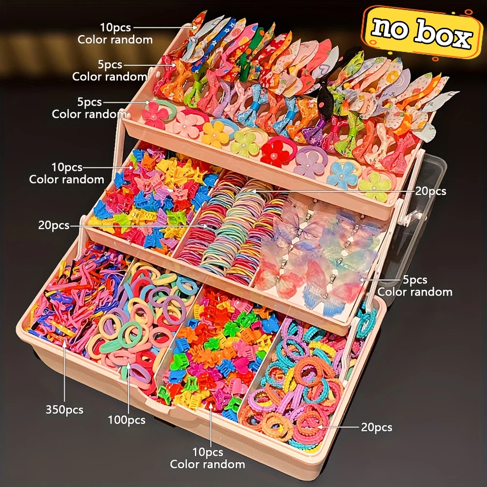555pcs Girls Hair Accessories Set Colorful Butterfly Fashion Hair Clips Ties Elastic Bands for Daily Ponytail Fixation
555pcs Girls Hair Accessories Set Colorful Butterfly Fashion Hair Clips Ties Elastic Bands for Daily Ponytail Fixation