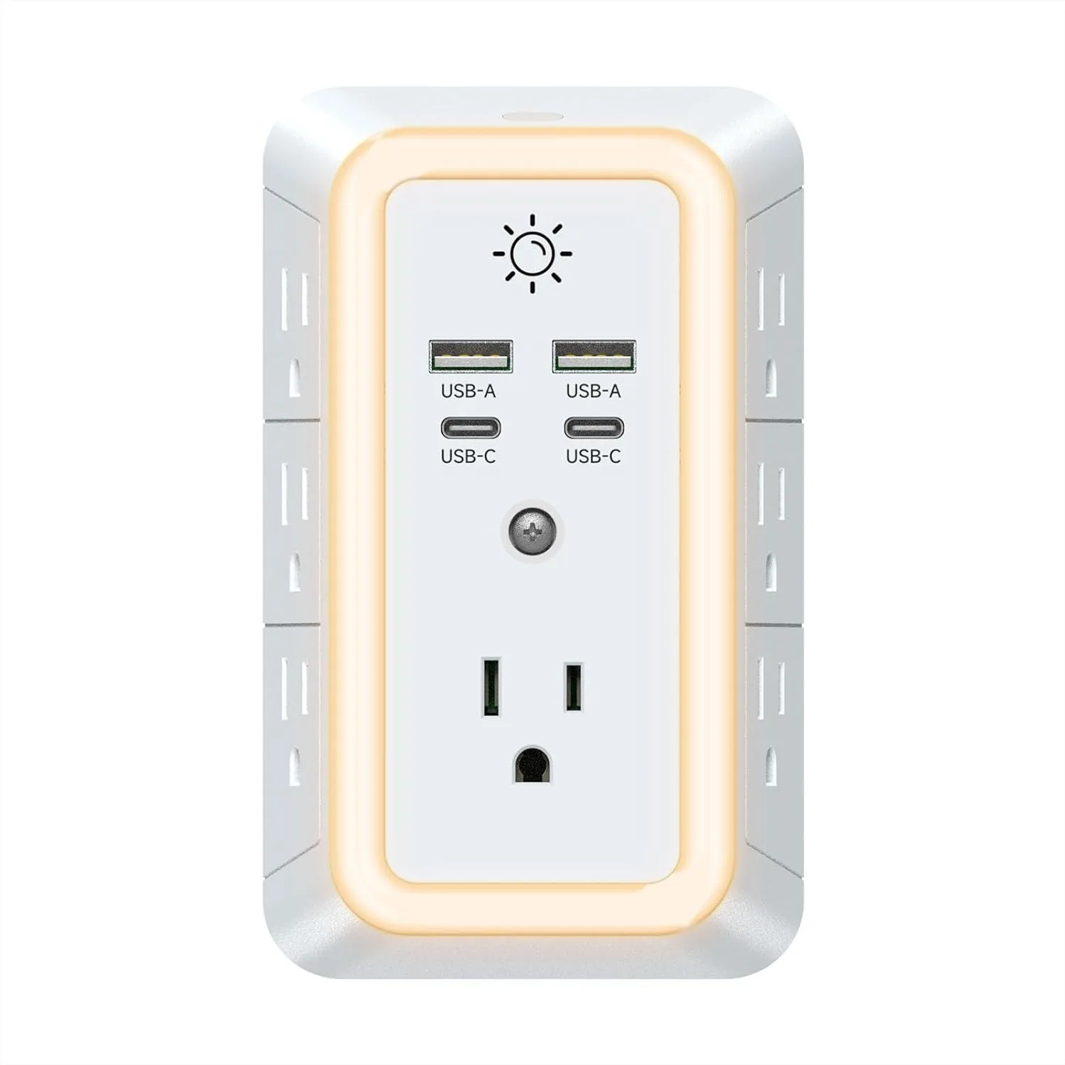 Multi Plug Outlet with USB C, 7 Outlet Extender Surge Protector, 4 USB Charging Ports, 1680J Power Strip with Night Light for
Multi Plug Outlet with USB C, 7 Outlet Extender Surge Protector, 4 USB Charging Ports, 1680J Power Strip with Night Light for