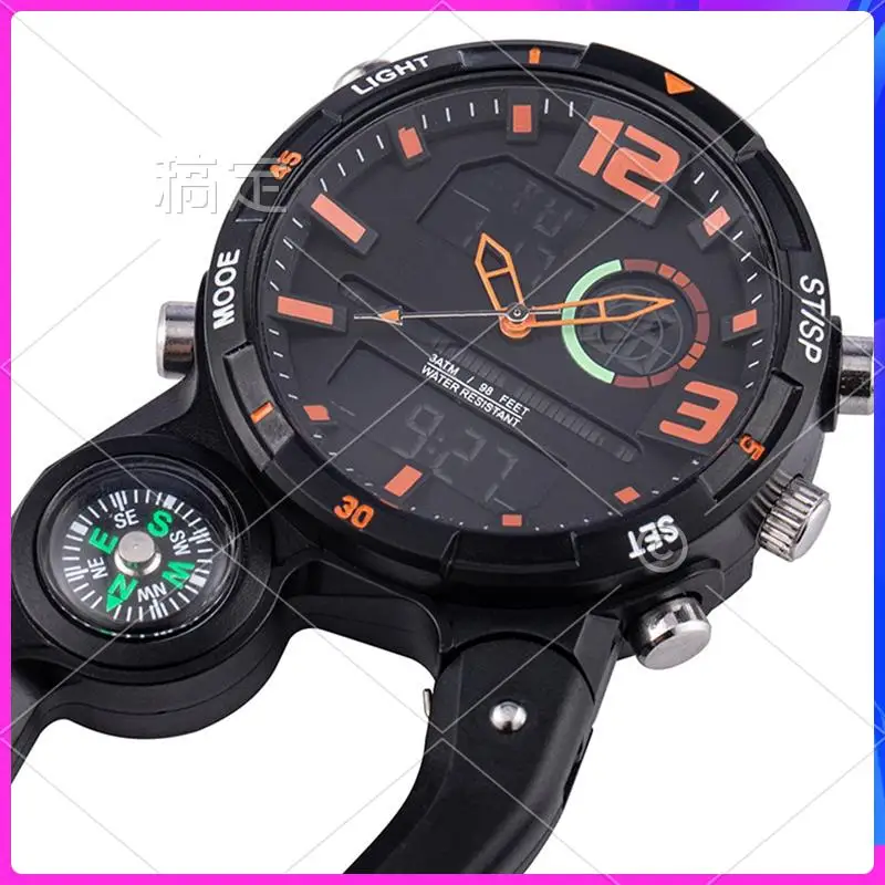 AUU-Outdoor Multifunctional Watch Sports Multifunctional Watch Round Screen Waterproof Compass Climbing Carabiner Silver
AUU-Outdoor Multifunctional Watch Sports Multifunctional Watch Round Screen Waterproof Compass Climbing Carabiner Silver