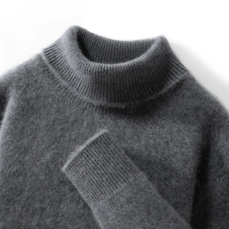 Autumn And Winter Men's 100% Wool Loose Sweater High Neck Solid Color Casual Plus Size Knitted Bottoming Shirt
Autumn And Winter Men's 100% Wool Loose Sweater High Neck Solid Color Casual Plus Size Knitted Bottoming Shirt