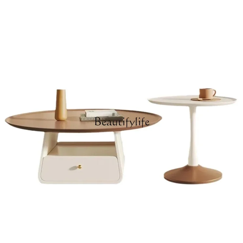 Coffee table living room household small apartment modern simple round tea table
Coffee table living room household small apartment modern simple round tea table