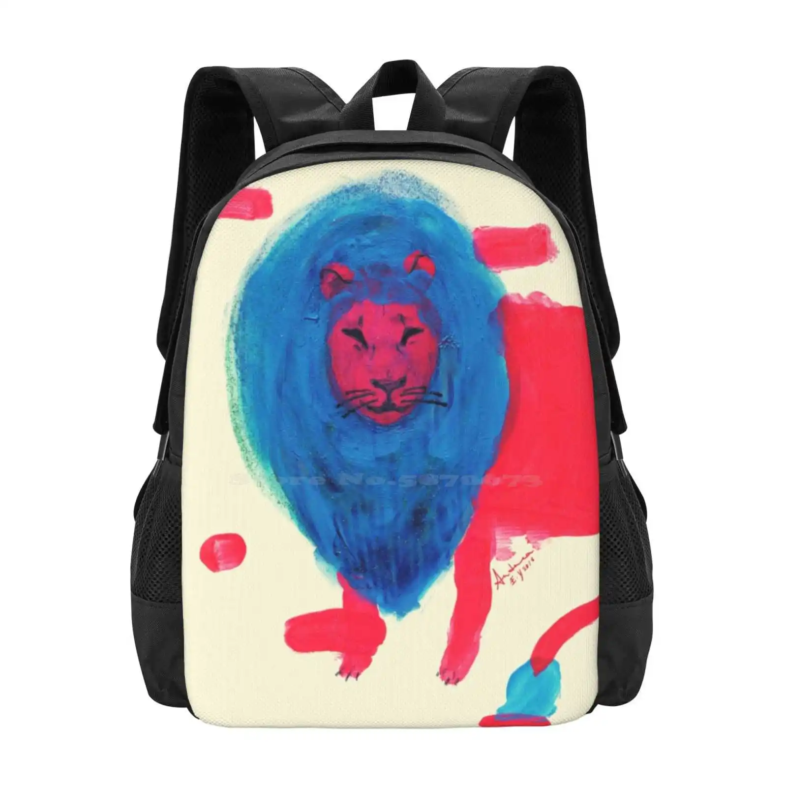 León Backpack For Student School Laptop Travel Bag Lion Animal Blue Red Impressionist
León Backpack For Student School Laptop Travel Bag Lion Animal Blue Red Impressionist