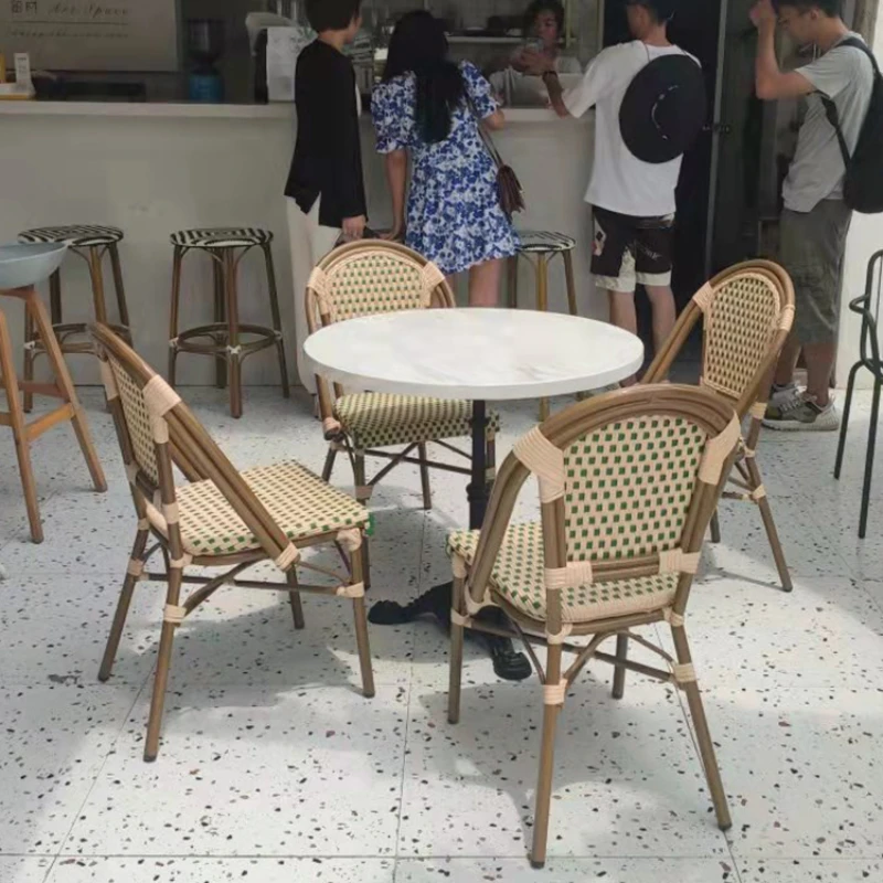 Outdoor rattan tables and chairs courtyard garden balcony outdoor waterproof open-air retro cafe French homestay rattan chair
Outdoor rattan tables and chairs courtyard garden balcony outdoor waterproof open-air retro cafe French homestay rattan chair