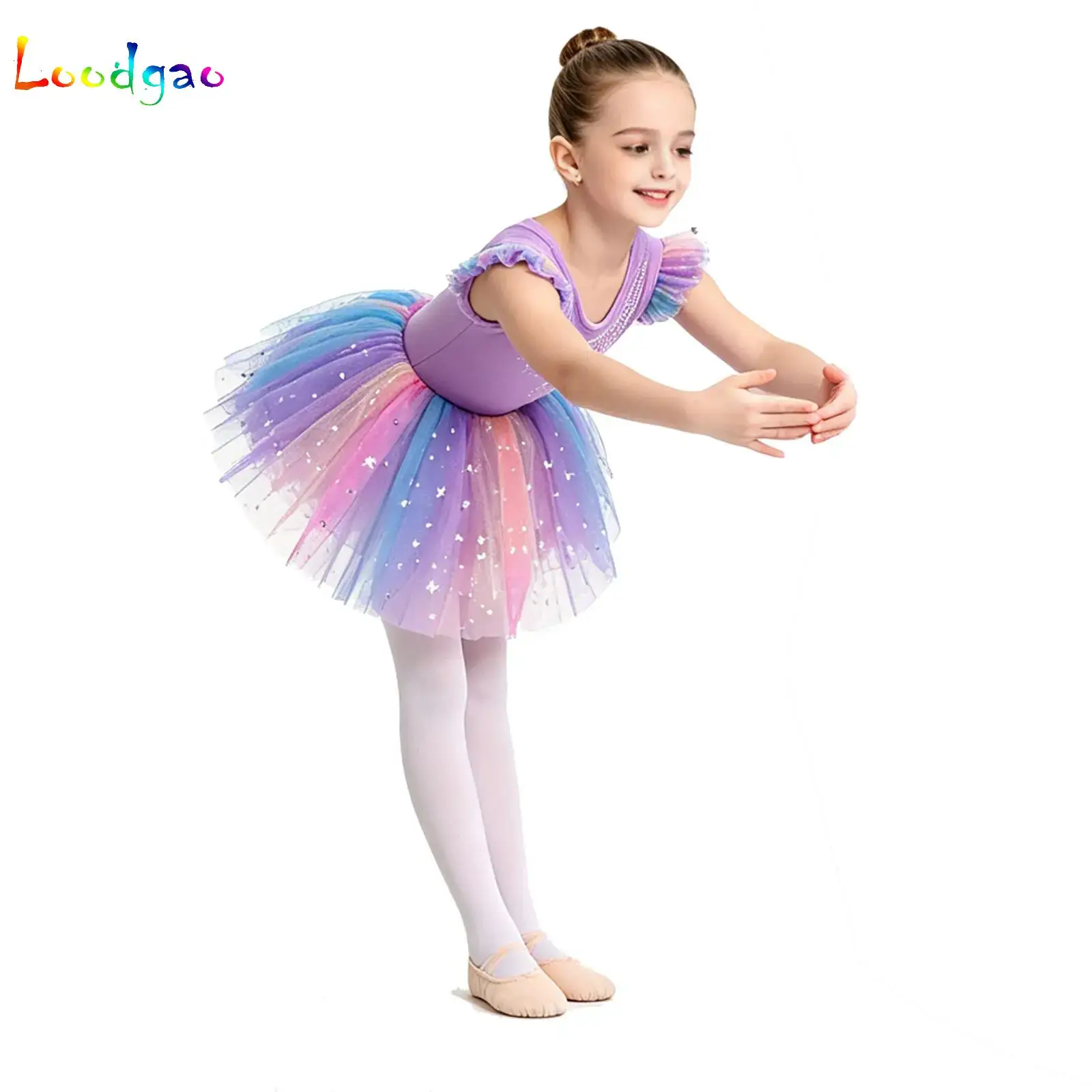 Ballet Leotards Dress for Girls Ruffle Sleeve Ballet Dance Dress Tutu Skirted Leotard Sparkly Ballerina Outfit Stage Dance Wear
Ballet Leotards Dress for Girls Ruffle Sleeve Ballet Dance Dress Tutu Skirted Leotard Sparkly Ballerina Outfit Stage Dance Wear