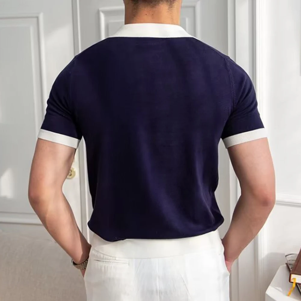 Summer Casual Wear Knitted Lapel Shirt Short Sleeve Shirt Slight Stretch T-shirt Clothing Regular Clothing Length
Summer Casual Wear Knitted Lapel Shirt Short Sleeve Shirt Slight Stretch T-shirt Clothing Regular Clothing Length
