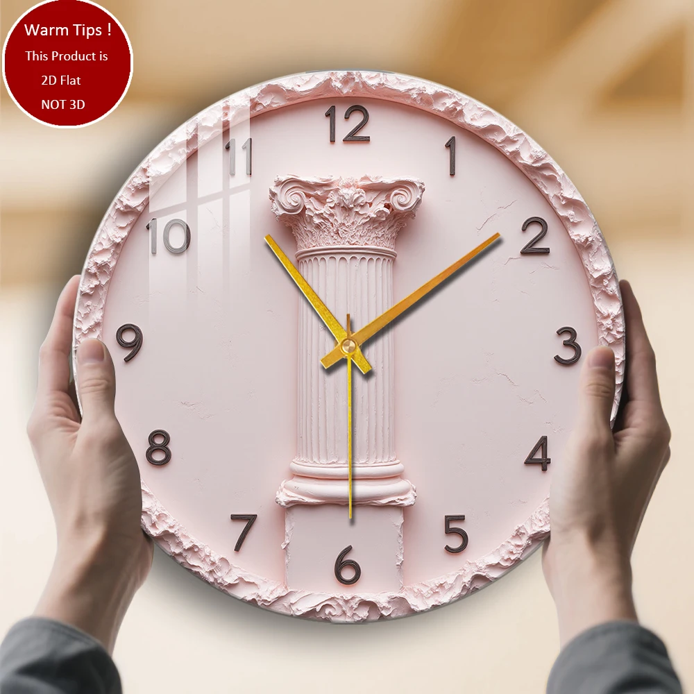 Настенные часы из закаленного стекла, розовые часы с греческой колонной, подходящие для настенного декора или настольного дисплея в любом месте
Настенные часы из закаленного стекла, розовые часы с греческой колонной, подходящие для настенного декора или настольного дисплея в любом месте