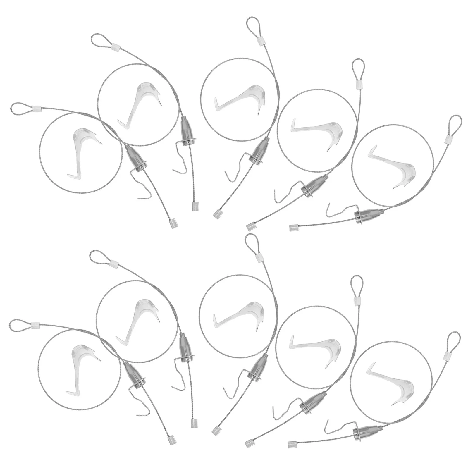 10 Sets Picture Rail Hook Wire Hangers Hooks for Hanging Wall and Kit Painting Stainless Steel
10 Sets Picture Rail Hook Wire Hangers Hooks for Hanging Wall and Kit Painting Stainless Steel