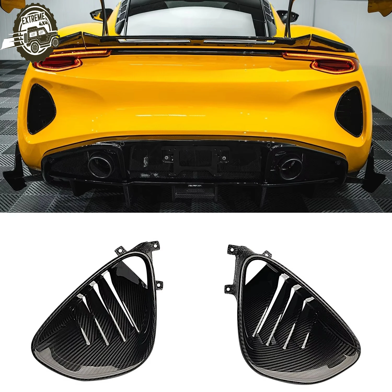 Refit Auto Part Car Rear Bumper Air Intake Trim 2pcs Carbon Fiber for Lotus Emira 2021-2024
Refit Auto Part Car Rear Bumper Air Intake Trim 2pcs Carbon Fiber for Lotus Emira 2021-2024