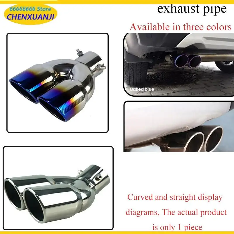 Creadgey 1PCS Car Bending Exhaust Tip Stainless Steel Universal Dual Muffler Rear Tail Pipe Nozzle Car Styling Accessories
Creadgey 1PCS Car Bending Exhaust Tip Stainless Steel Universal Dual Muffler Rear Tail Pipe Nozzle Car Styling Accessories