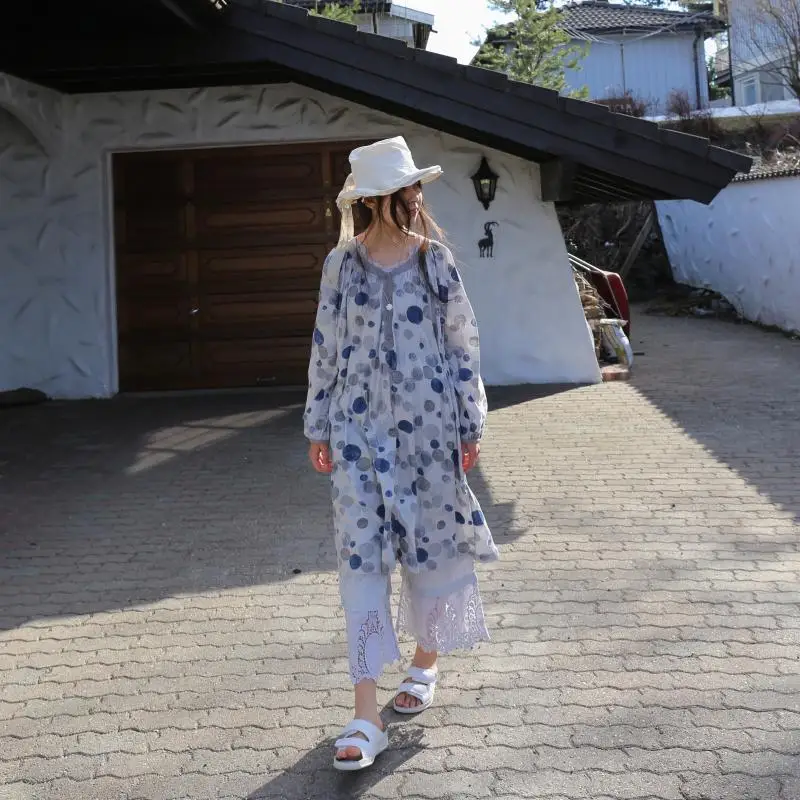 NaiveDays Loose Large Size Bubble Dot Pure Cotton Long Sve Y-ne Dr Blue Tone ay Women's Spring Faion Dr
NaiveDays Loose Large Size Bubble Dot Pure Cotton Long Sve Y-ne Dr Blue Tone ay Women's Spring Faion Dr