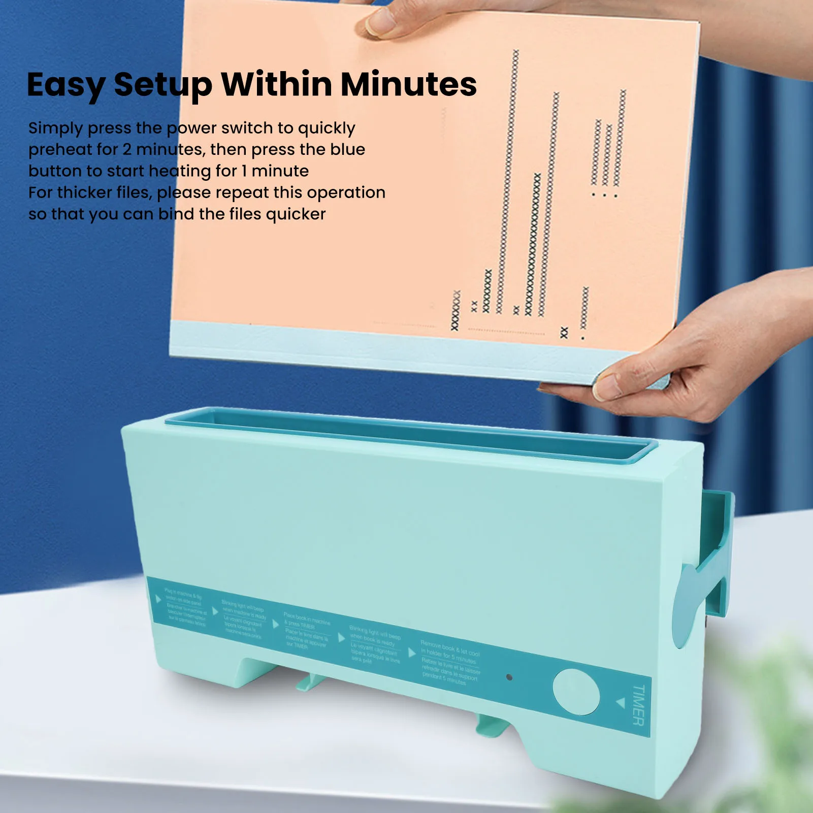 【New】Thermal Binding Machine 280 Sheets Capacity A4 A5 Paper Hot Melt Book Binder for Office School Home Blue
【New】Thermal Binding Machine 280 Sheets Capacity A4 A5 Paper Hot Melt Book Binder for Office School Home Blue