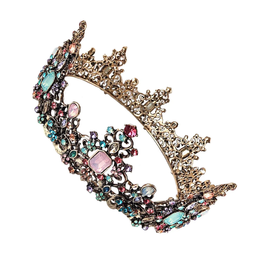 Vintage Golden Headpiece Seven Color Rhinestone Tiara Wedding Party Bridal Headdress Crown Headpiece Hair Accessories
Vintage Golden Headpiece Seven Color Rhinestone Tiara Wedding Party Bridal Headdress Crown Headpiece Hair Accessories
