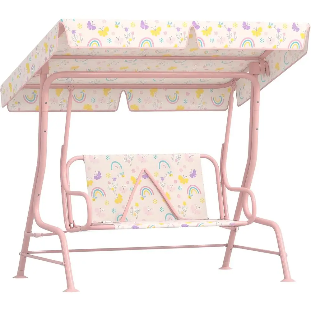 2-Seater Adjustable Outdoor Patio Swing Chair with Safety Belt, Rainbow Design for Garden and Backyard, Pink
2-Seater Adjustable Outdoor Patio Swing Chair with Safety Belt, Rainbow Design for Garden and Backyard, Pink