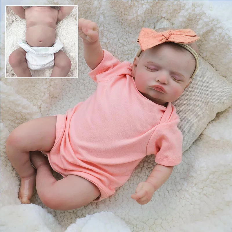 Full Body Vinyl body Reborn Rosalie Newborn Dolls Sleeping Baby Handmade Painted Lifelike 3D Skin with Visible Veins
Full Body Vinyl body Reborn Rosalie Newborn Dolls Sleeping Baby Handmade Painted Lifelike 3D Skin with Visible Veins