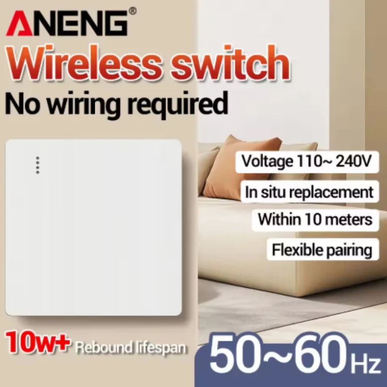 Smart Mini Switches 110-240V 50-60Hz Wall Panel Switch Wireless Wall Home Push Button Controller Long Distance Switch Receiver
Smart Mini Switches 110-240V 50-60Hz Wall Panel Switch Wireless Wall Home Push Button Controller Long Distance Switch Receiver