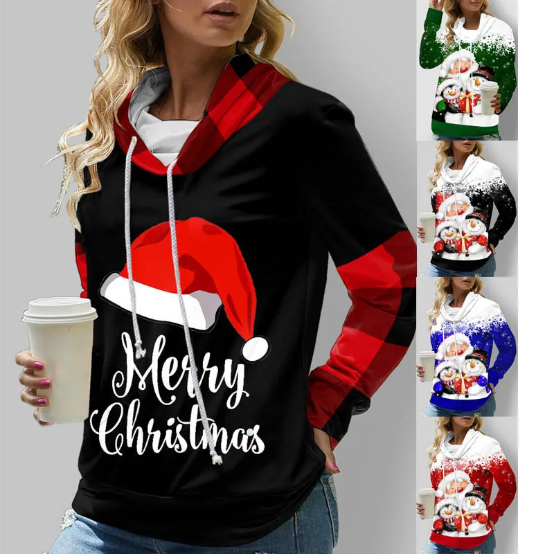 New Women's Casual Sweatshirt Pullover Top Santa Snowman Holiday Fashion New Year Pile Collar Drawstring Long Sleeve Sweatshirt
New Women's Casual Sweatshirt Pullover Top Santa Snowman Holiday Fashion New Year Pile Collar Drawstring Long Sleeve Sweatshirt