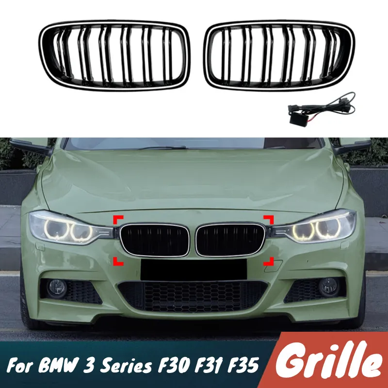 For BMW 3 Series F30 F31 F35 2013-2018 Car Front Bumper Radiator Center Grid With LED Lighted Vertical Bar Black Accessories
For BMW 3 Series F30 F31 F35 2013-2018 Car Front Bumper Radiator Center Grid With LED Lighted Vertical Bar Black Accessories