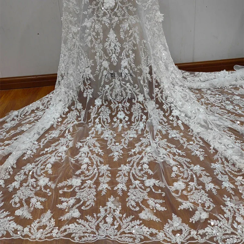 High Quality French Flower Sequin Lace Mesh Wedding Dress Women's Evening Dress Clothing Accessories Lace Fabric
High Quality French Flower Sequin Lace Mesh Wedding Dress Women's Evening Dress Clothing Accessories Lace Fabric